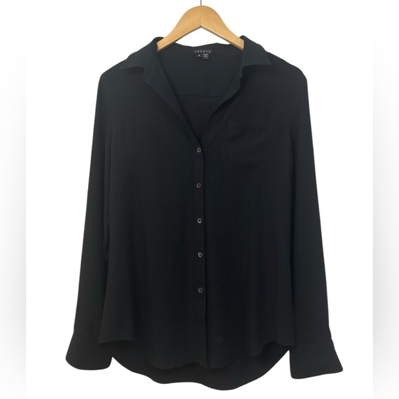 Theory | Nikala Style Button Down | Black | Office | Career | Womens Size Medium - Picture 1 of 5